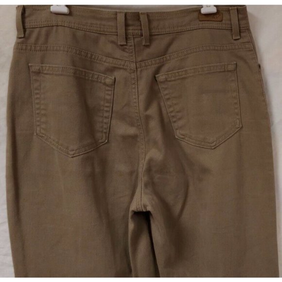 Gloria Vanderbilt Sz 12 Brown High Waist Straight Leg Stretch Logo Jeans 32X31 - Picture 7 of 10